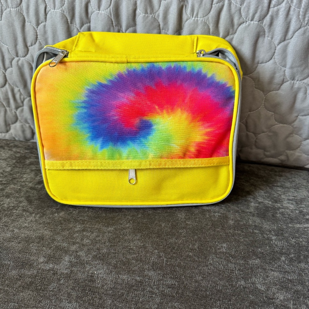Yellow tie dye lunch box